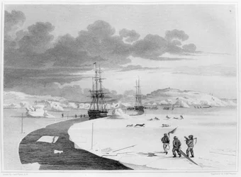 Cortando en Winter Island, octubre de 1821, del 